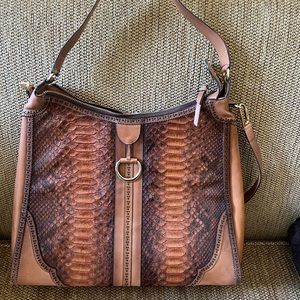 FLASH SALE- CUADRA Authentic Spanish Snakeskin Tote (LIMITED EDITION)